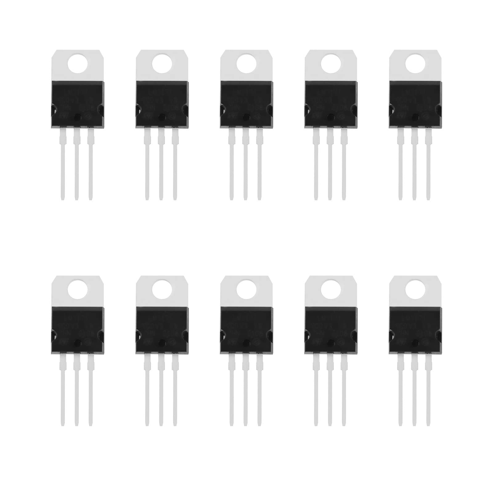 HALJIA 50PCS 10 valori regolatore di tensione IC assortimento assortito Kit LM317T L7805 L7806 L7808 L7809 L7810 L7812 L7815 L7818 L7824