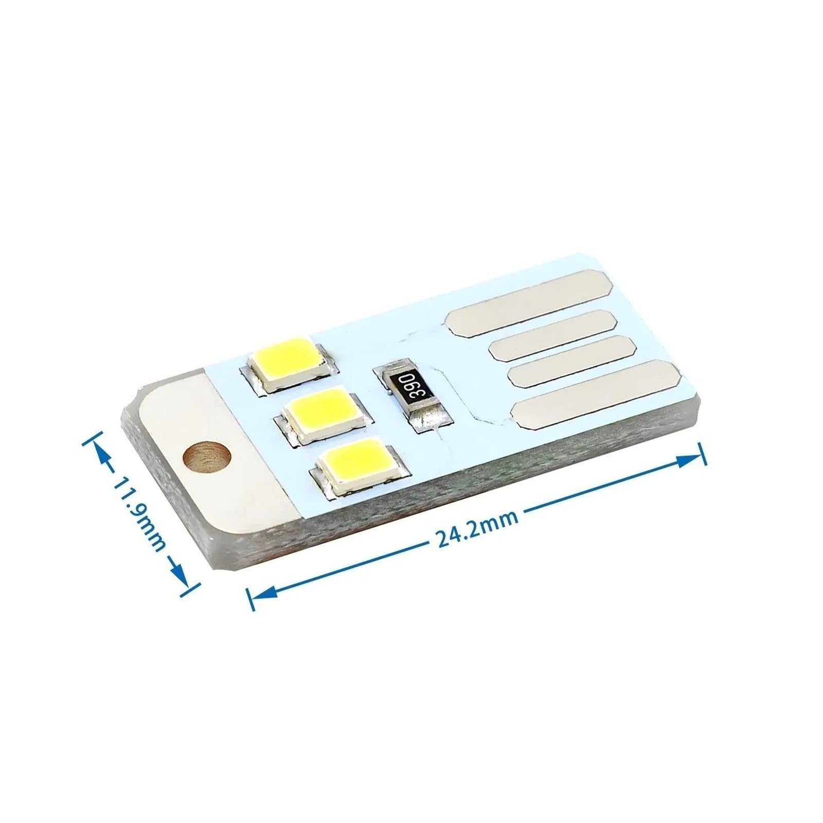5PCS per Mini Ultra Sottile USB Luce LED Piccola Lampada Da Campeggio Banca di Potere Luce Notturna (Bian