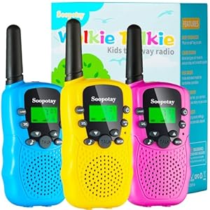 Walkie Talkies for Kids, Walkie Talkie Toys for Girls Boys, Outdoor Toys for Ages 4-8-12, Built-in Flashlight, 22 Channels, Birthday Gifts for 3 4 5 6 7 8 9 10 Year Old Girl Boys