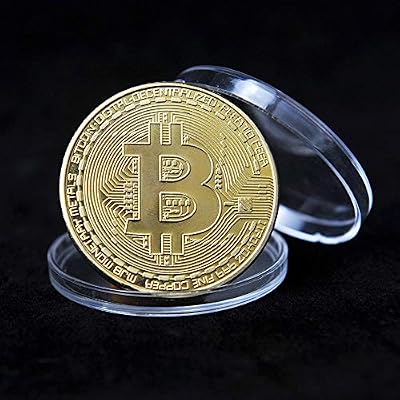 1PCS Creative Souvenirs Gold-Plated Silver Bitcoin Coin Collectibles Great Gifts Bitcoin Art Collection Physical Commemora. 