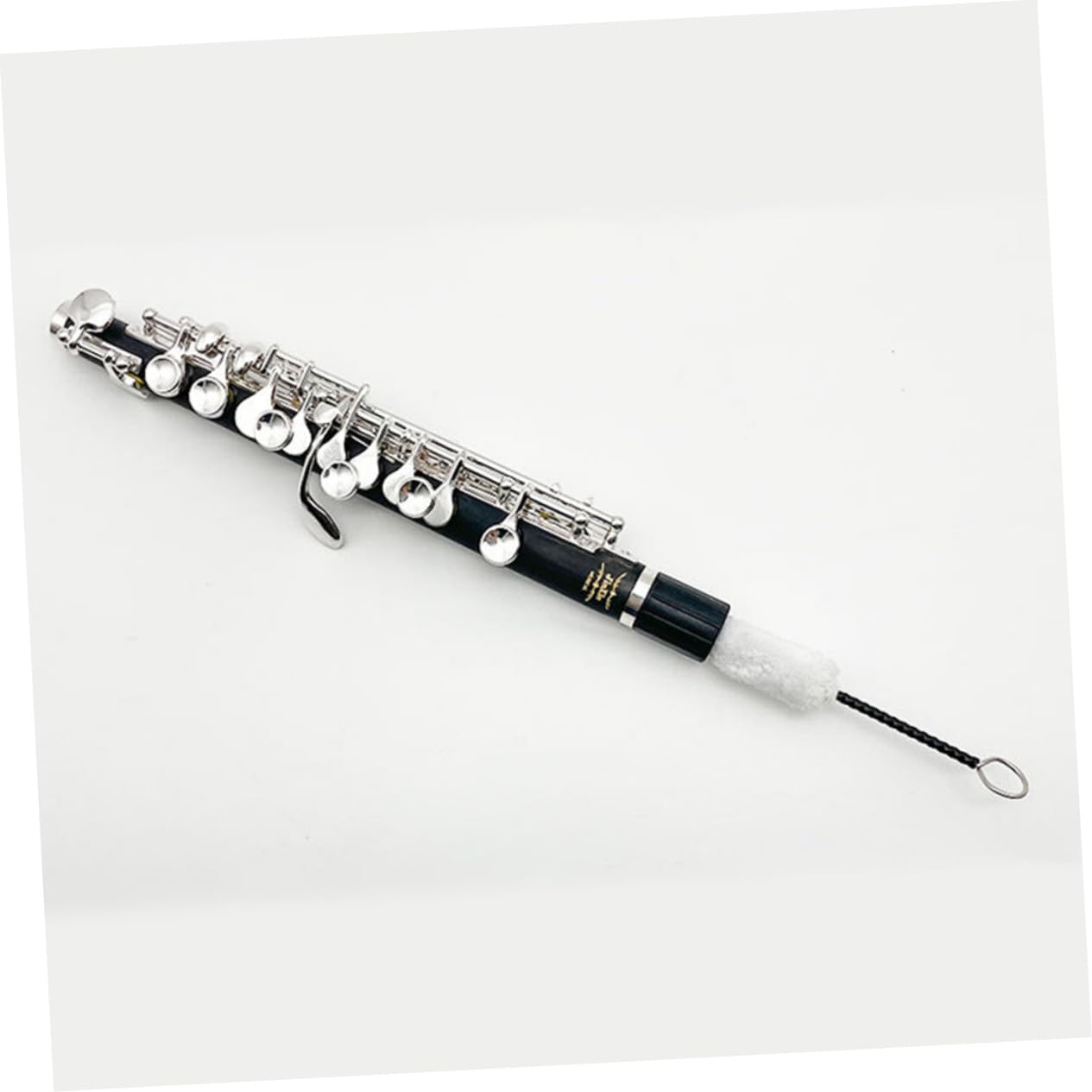 Hemobllo Cepillo de Limpieza y Mantenimiento de Instrumentos Musicales y Varilla de Hierro Hilo de Algodón Adecuado para Cuidado Interior para Flauta Reutilizable