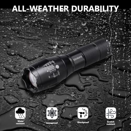 Szjieifr SL002-Q5 18650 Lightweight Flashlight Military Flashlight Led Pocket Flashlight Handheld Powerful Flashlight,5 Modes Zoomable thumb #4