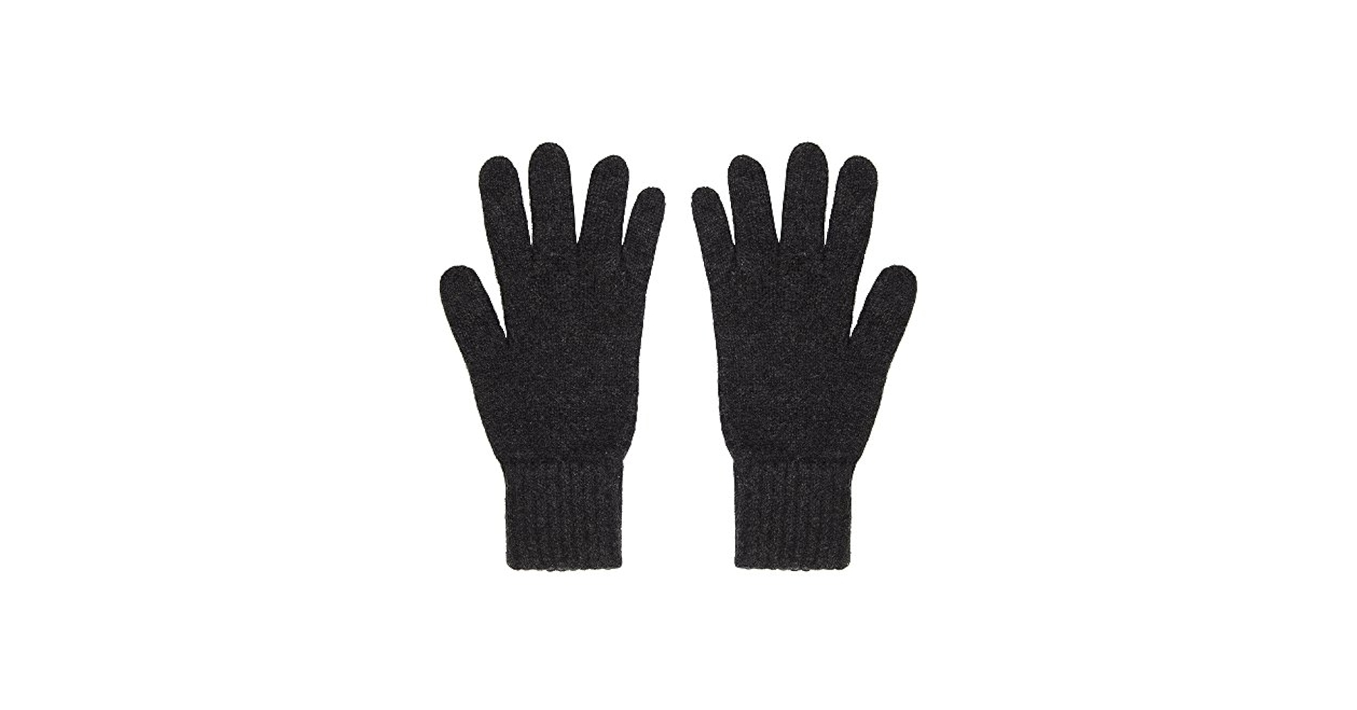 Oxfords Cashmere Pure Cashmere Men's Gloves, Black-One Size