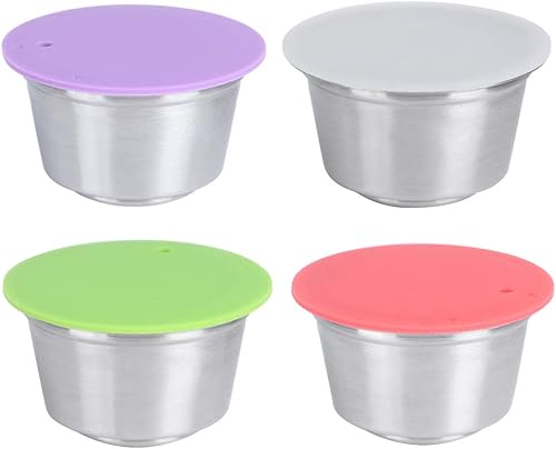 Miniatura 7 de Taza de cápsula de café de acero inoxidable, taza de cápsulas de café, taza de cápsula de café reutilizable recargable con tapa y filtro, apta para