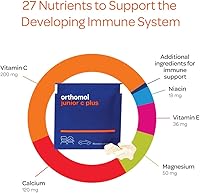 Vista 2 de Orthomol Immun Junior C Plus, multivitamínico para niños, sabor a mandarina, suministro para 30 días