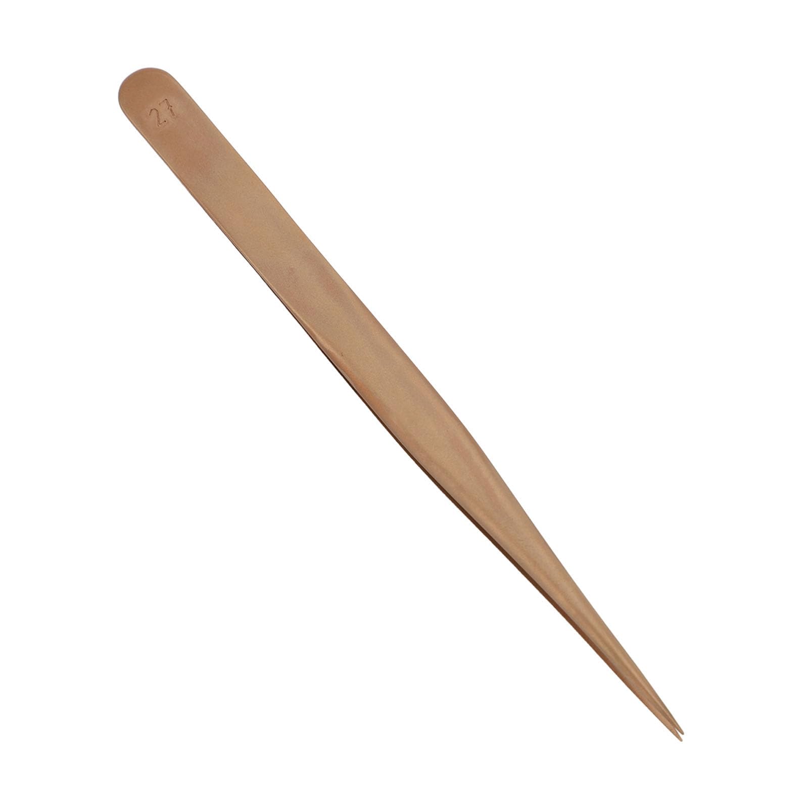 Cryfokt Pinzette Non Magnetiche in Bronzo Fosforoso per la Riparazione di Orologi, Strumento di Fissaggio Antiscivolo di Precisione Punte Fini da 135 Mm per la Creazione di Gioielli