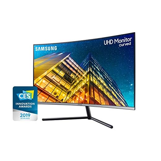 Samsung U32R592 Monitor Curvo 32'' 4K sin marcos (3840x2160, LED, UHD, 60Hz, 4ms, sin HDR10, 1500R, 2500:1, ajuste de inclinación), Gris Oscuro