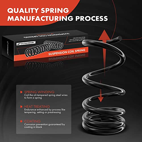 A-Premium 2Pcs Rear Suspension Coil Spring Set Compatible With Nissan Maxima 2009 2010 2011 2012 2013 2014 3.5L, Driver And Passenger Side, Replace# 550209N60B #TOP1