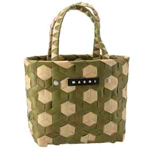 ★美品★【MARNI 】大人もOKカゴバッグモノトーン Amazon | [マルニ] マルニキッズ 大人もOK ドットバッグ かご