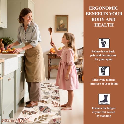 U'Artlines Fall Kitchen Mats Sets of 2, Anti Fatigue Mats for Floor - image 7