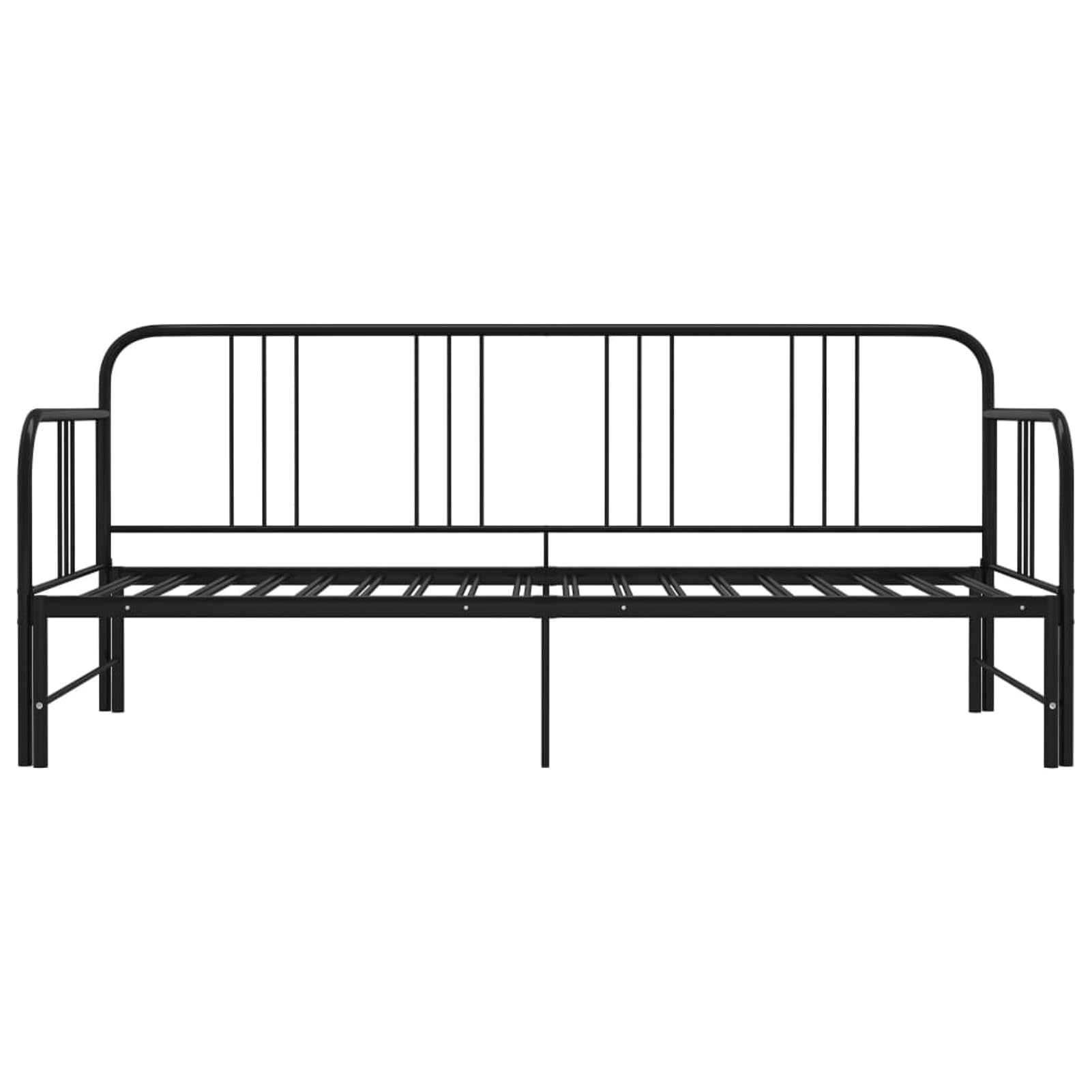 ATOMSTACK MAKER Sofa Cama Plegable 90 x 200 cm, sofa Cama Negro de Acero Con Estructura de Metal Pulverizado, Ideal Como Cama Supletoria o Invitados, Medidas Extendido: 206x185x88 cm