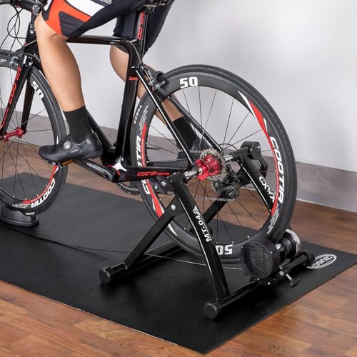 CXWXC Fahrrad Rollentrainer, Klappbar Stahl Bike Trainer mit Schnellspanner Vorderradunterlage Radtrainer für 26-29 Zoll Fahrradtraining Fahrradfahren Zuhause Indoor