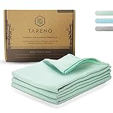 ✅ GLANZVOLLE REINIGUNG – Streifenfrei und ohne Fussel bringen die TARENO Fenstertücher alle glatten Oberflächen in Küche, Bad und Auto zum Glänzen. Glastücher der Extraklasse.