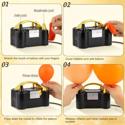 Image of chamvis Balloon Pump Electric, Balloon Air Pump Inflate Pump for Balloons: Blower Machine for Fast and Easy Filling Balloons