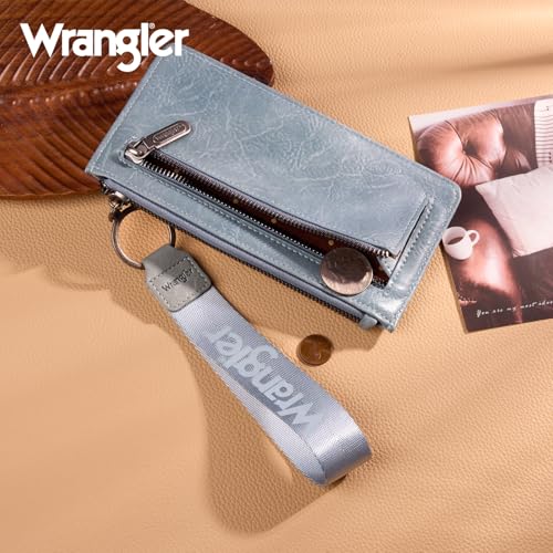 Montana West X Wrangler Women's Wallet Wristlet Bifold Wallet Ladies Tooling RFID Blocking Wallets with Zipper Pocket — view 3