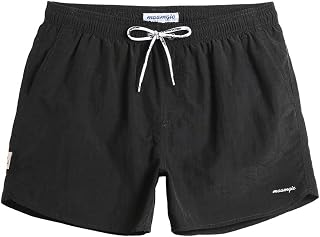 MaaMgic Bañador Corte Slim Hombre Bañador de Natación Secado Rápido Forro de Malla Trajes de Baño Color Sólido Nylon