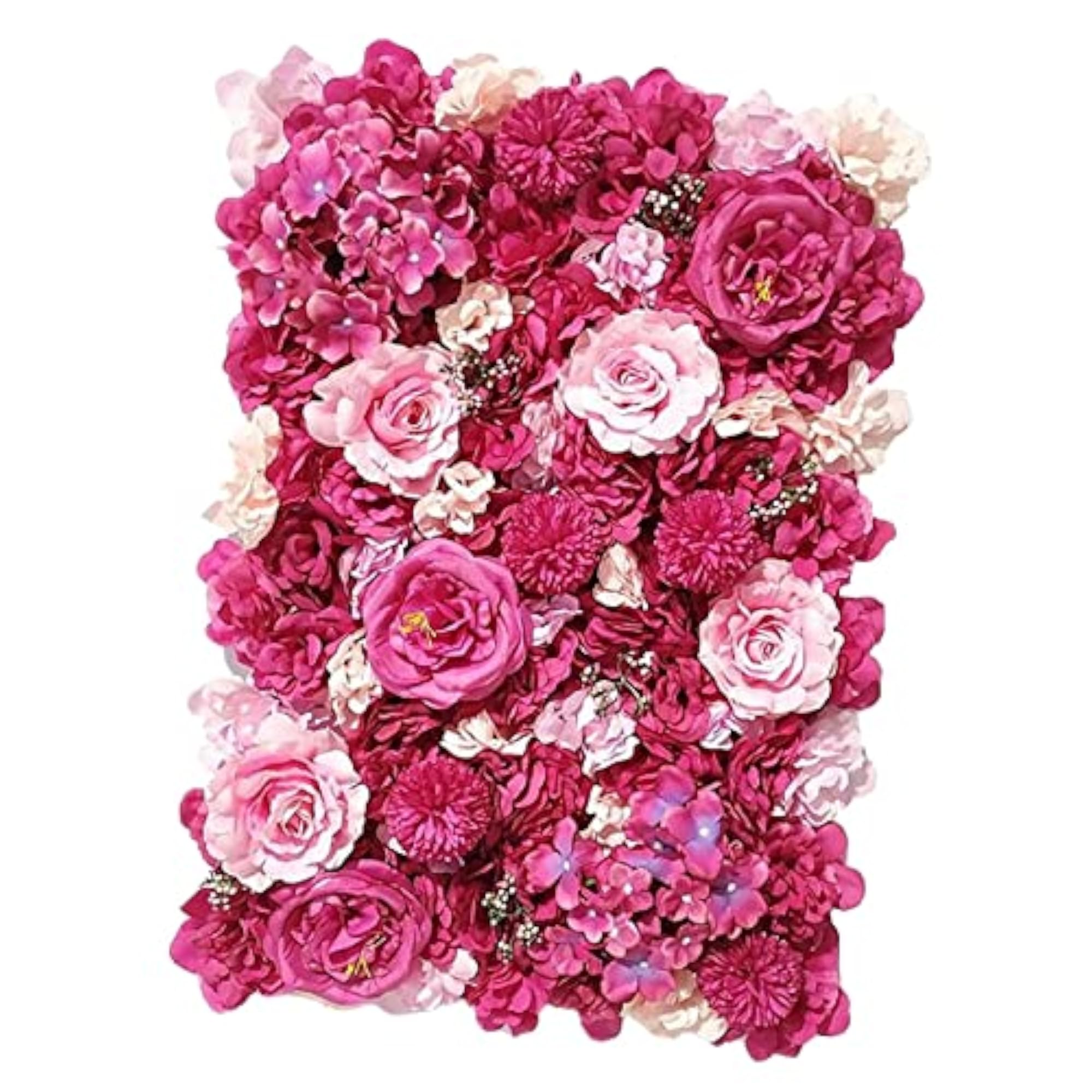 3xArtificial Silk Flowers Wall Panel Wedding Party Floral Backdrop Rose