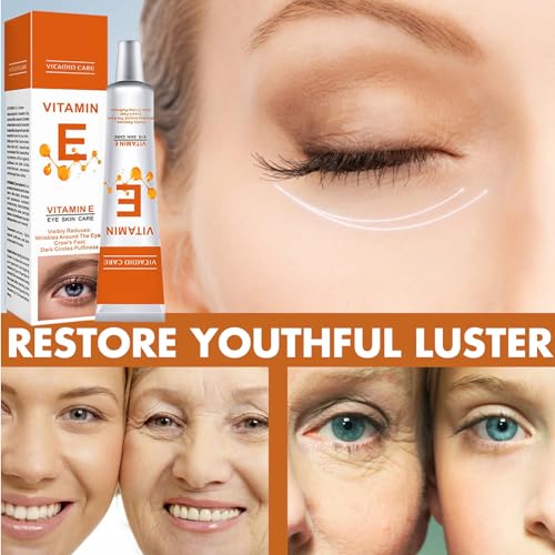Vitamin E Eye Serum,Eye Creams,Eye Cream Anti-Aging,Under Eye Cream for Dark Circles Puffy Eyes,Moisturising Eye Cream,Prevents Under Eye Bags Fatigue,for Wrinkles and Fine Lines - Image 6