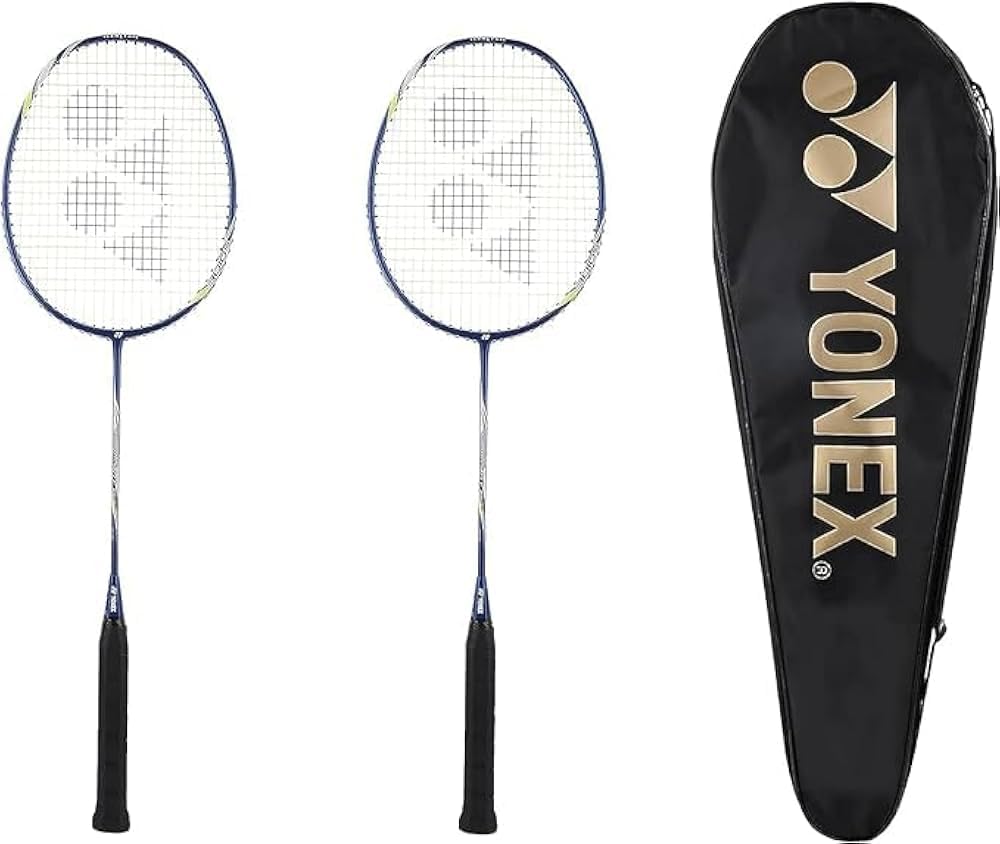 Badminton Racket Set of 2 - Premium Lightweight & Durable | Enhanced Power & Control | Ideal for International Players | Maximum String Tension of 30lbs | Includes Full Racket Cover