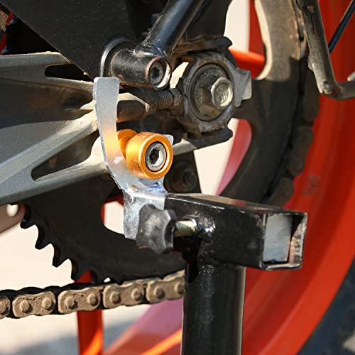 Image of Grandbiker Universal Rear Paddock Stand with Spool Lifting Holders Only for KTM,Yamaha,Kawasaki,BMW,TVS,Bajaj,Hero,Mahindra,Triumph Street etc (Black)