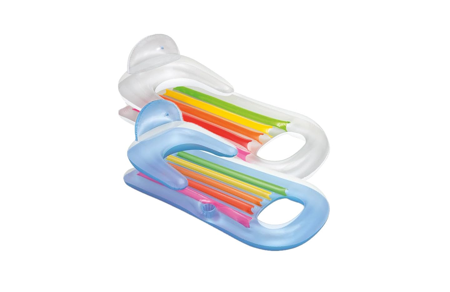 Intex King Kool - Juego de regalo inflable azul y plateado nacarado, paquete de 2, 63 x 33.5 pulgadas