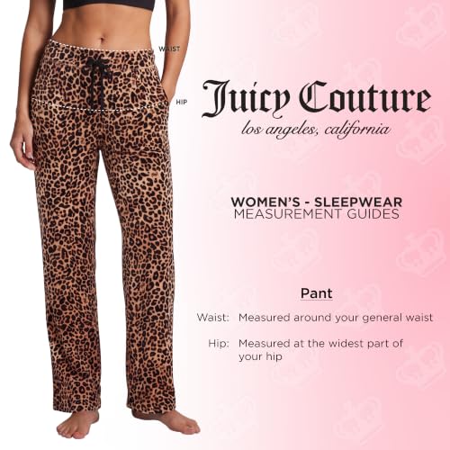 Image of Juicy Couture Women's Velvet Fleece Lounge Pajama Pant with Rhinestones