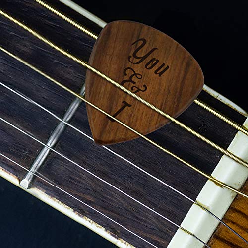 The Wedding Party Store, Custom Personalized Wood Guitar Pick Customized With Any Message Or Text (Walnut) #TOP1
