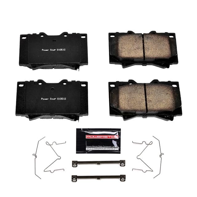 Image of PowerStop Front Brake Pads for Lexus LX470 1998-07 | Toyota Land Cruiser 1998-07 - Z23 Carbon-Fiber Ceramic Brake Pads with Installation Hardware, Z23-772