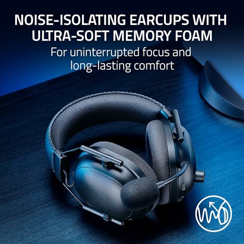 Razer BlackShark V2 Pro Wireless PlayStation Gaming Headset: 50mm Drivers - Super Wideband Mic - Noise Isolating Earcups - For PS5, Nintendo Switch 2, PC, Mac - Bluetooth, USB-C - 70hr Battery – Black by Razer - Image 7