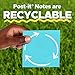 Post-it Pop-up Notes, 3x3 in, 12 Pads, America's #1 Favorite Sticky Notes, Poptimistic, Bright Colors, Clean Removal, Recyclable