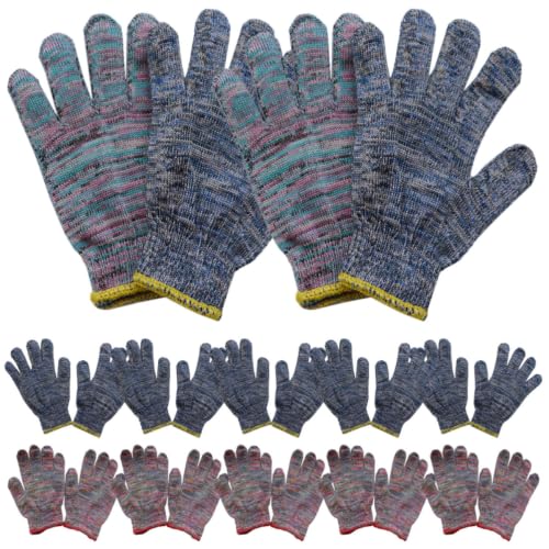 Guantes de jardinería resistentes Toddmomy, 12 pares de nylon para trabajo exterior y huerto