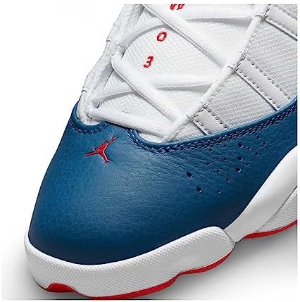 NIKE Jordan Men's 6 Rings Basketball Shoes 322992-012, White/University Red/Light Steel Grey/True Blue, 12 | Image 5