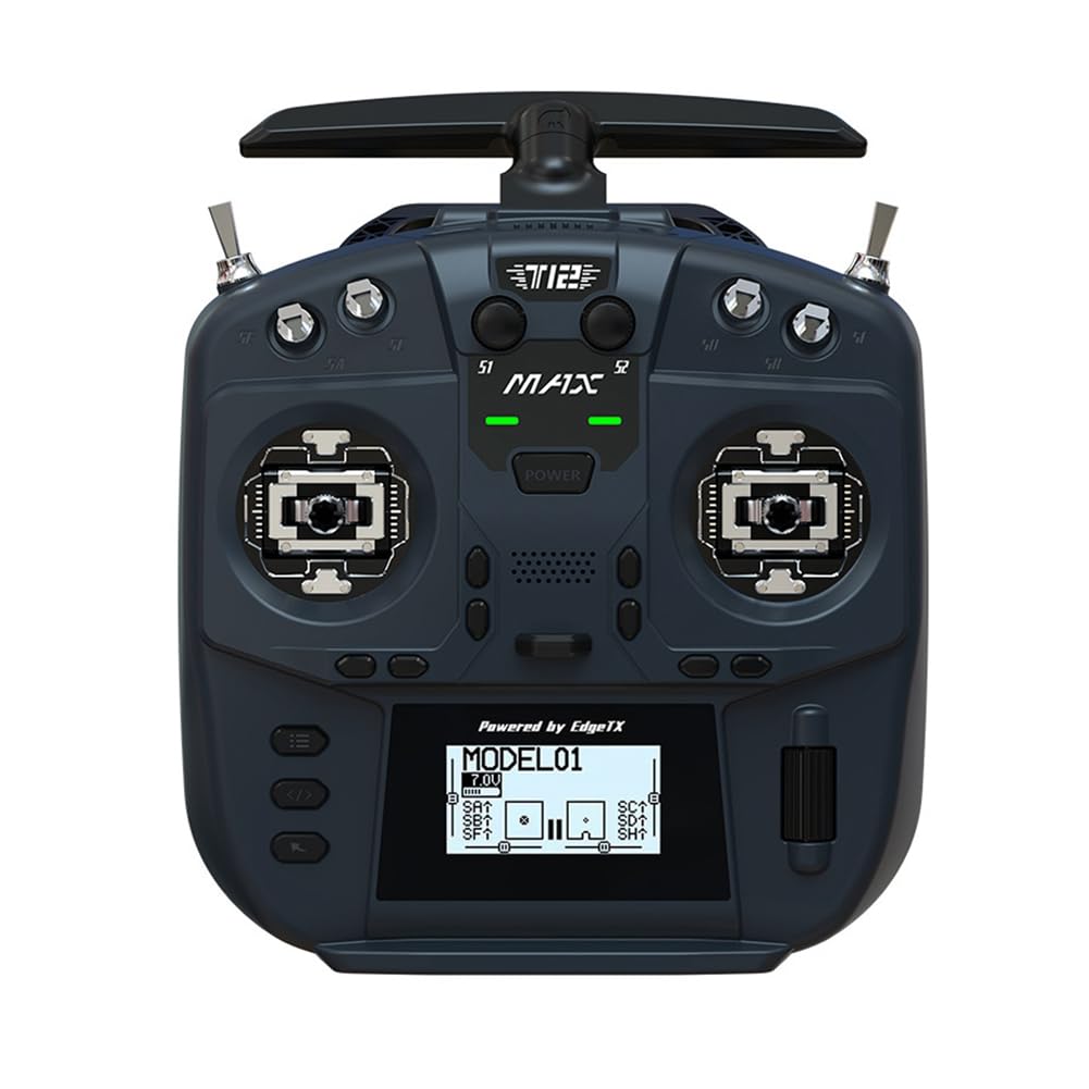 Controlador de Radio de Control Remoto T12 MAX ELRS 2.4G con Sensor Hall y Cardán, Antena Plegable para Dron RC FPV