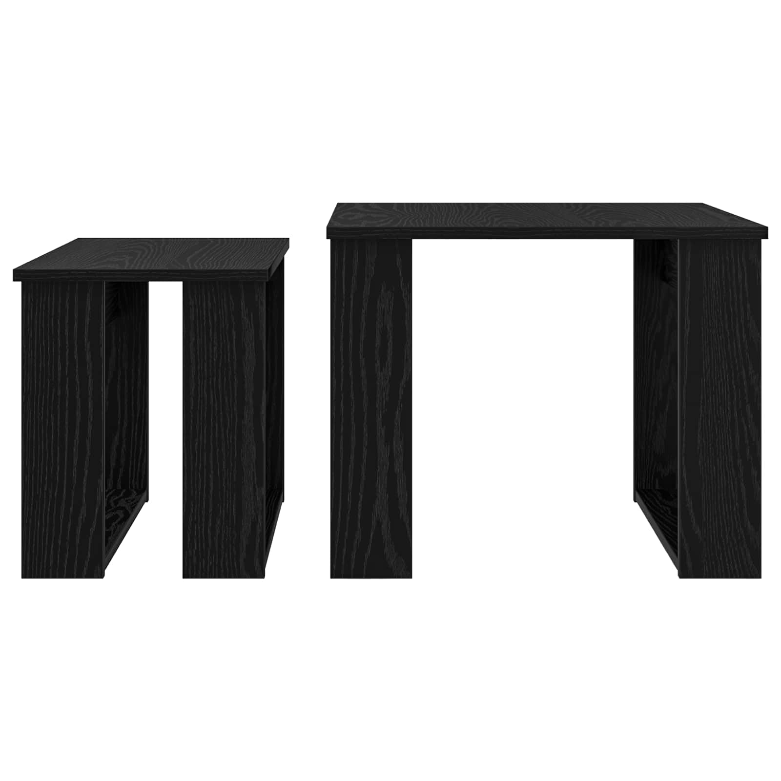 Set di 2 tavolini da caffè in legno effetto rovere | Tavolino salvaspazio per il soggiorno con design robusto e utilizzo flessibile come tavolino da caffè.