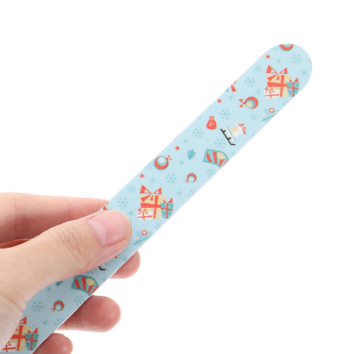 GALPADA 24 Piezas Lima de Uñas Navideña Diseño Temático de Eva para Pedicura y Manicura Herramienta Sencilla para Limar Uñas Naturales Pies Adecuado para Obsequio Varios estilos