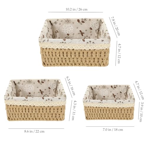 Panier tressé beige pour buanderie et organisation de salle de bain - 3