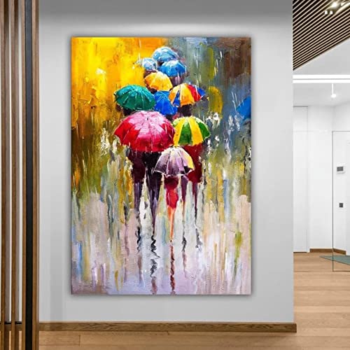 Affiche imprimer décor à la maison multicolore et tableau abstrait en toile