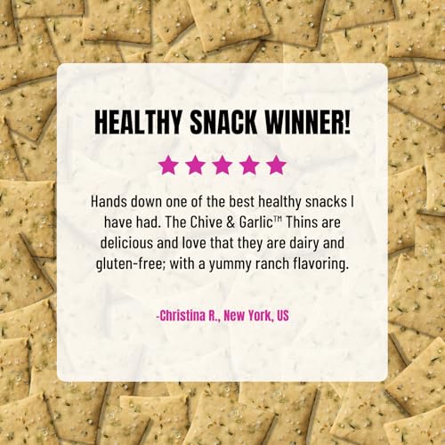 Image of Every Body Eat Snack Cracker Thins, Chive & Garlic - Gluten Free, Vegan, Dairy Free, and Seed Oil Free, 4oz