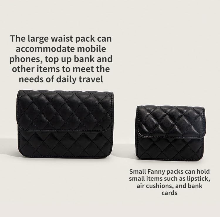 Waist Bag Mini Belt Bag for Women Mini Crossbody Bag Y2k Accessories Belt Purse for Women Fashionable (White,Small) - Image 3