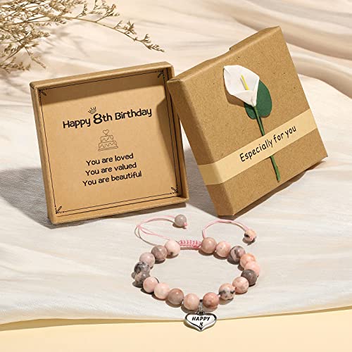 Image of MIXJOY Happy Birthday Gifts for Women, Birthday Braided Beads Bracelet Gifts for Turning Age Daughter Granddaughter Niece
