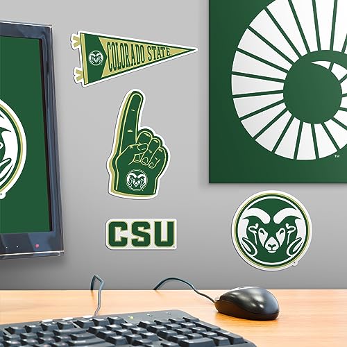 Image of Colorado State University 8ct Vinyl Large Deluxe Stickers Variety Pack - Laptop, Water Bottle, Scrapbooking, Tablet, Skateboard, Indoor /Outdoor - Set of 8