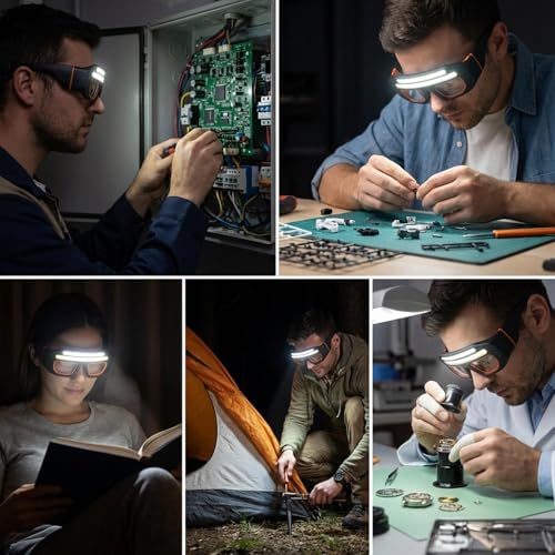 Evite accidentes en la oscuridad con gafas de seguridad LED recargables 5