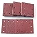 Sruhrak 50 Pieces Sandpaper, 110x115mm Sanding Sheets Stick and Peel Sanding Pads 40/60/80/120/240 Grits Set 1/4 Sander Paper for Electric Sander Polishing, Rust Removal
