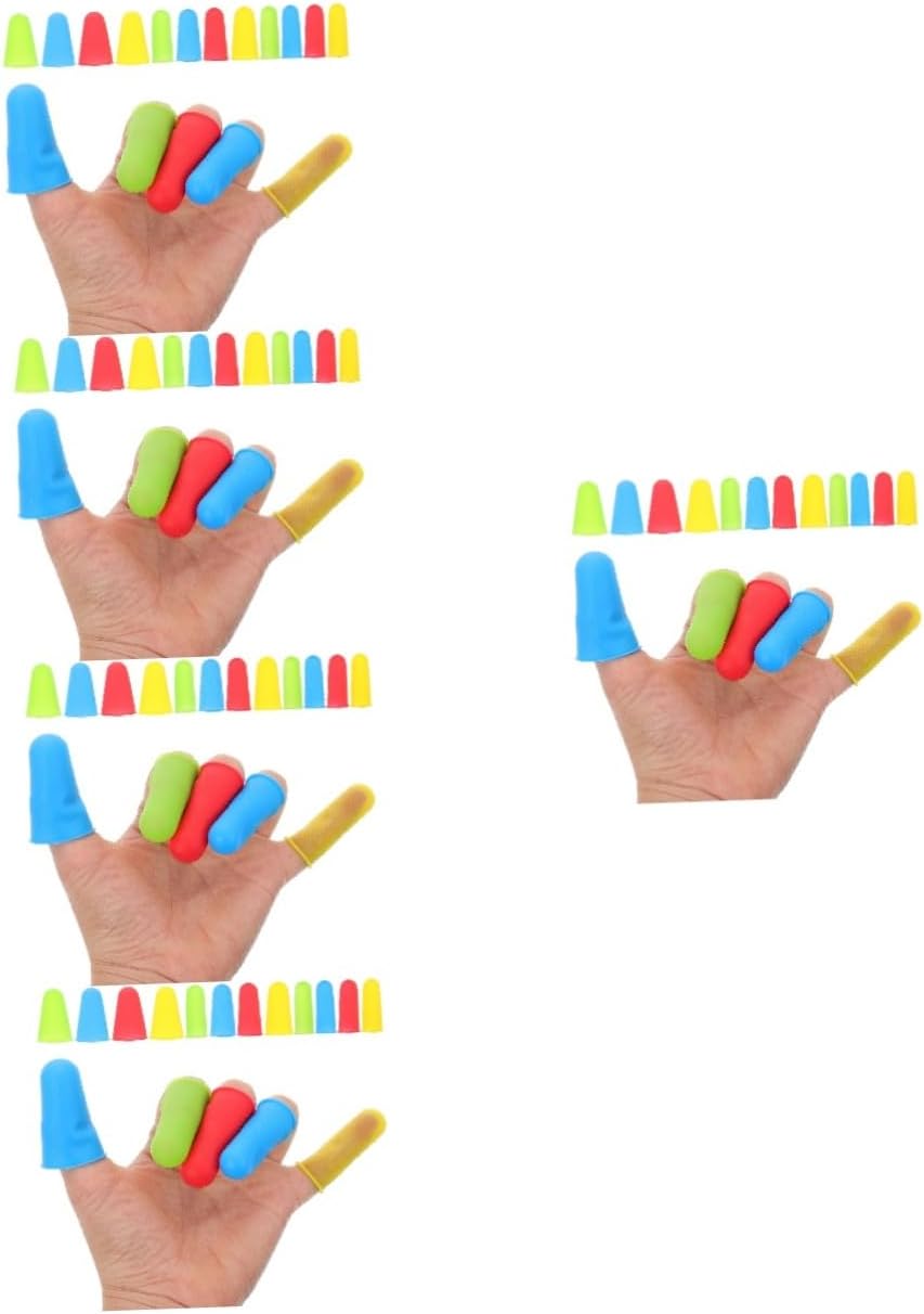 60pcs Wear-Resistant Silicone Finger Protectors for Crafting Sewing and Embroidery Multi-Function Anti-Slip Cover Durable and Comfortable Fingertip Shields