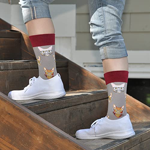 Cavertin CAT NOVELTY SOCKS Women'S Novelty Socks With Gift Box Cat Lover Dog Mom Book Lover Cat Mom Llama Unicorn Sloth Corgi thumb #6