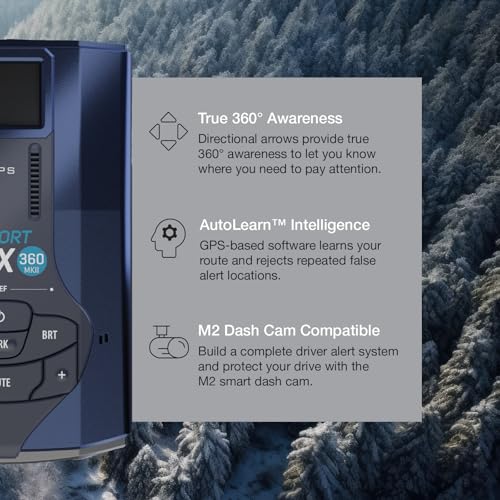 image for Escort MAX 360 MKII Radar and Laser Detector Bluetooth Enabled, 360° 