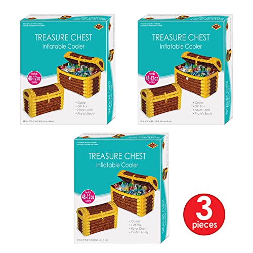 Image of Beistle Inflatable Treasure Chest Coolers.