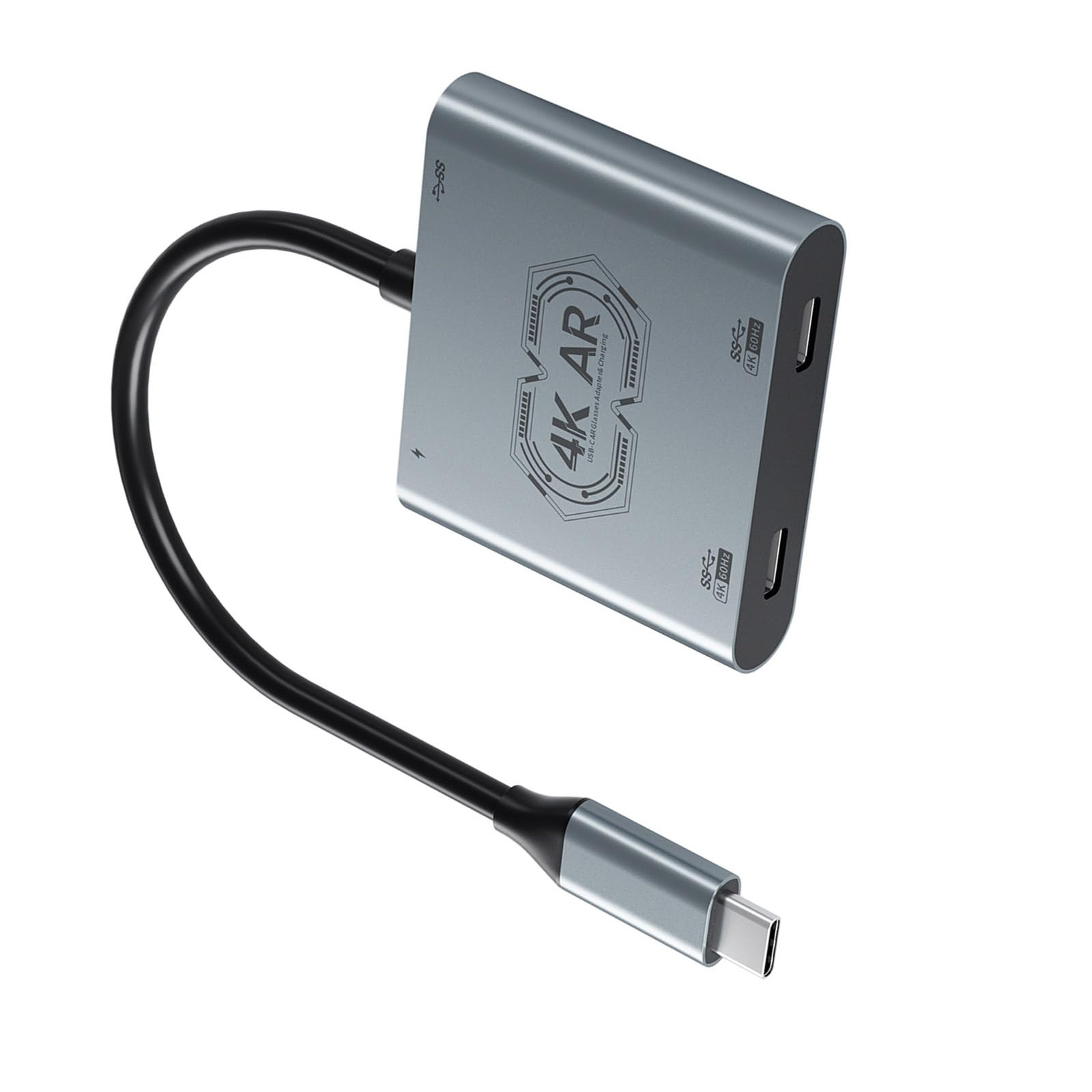Szybka prędkość Hub typu C do okularów PD100W ładowanie 4K 60Hz wideo USB3.0 transfer danych aluminiowy adapter szybkie ładowanie koncentrator okularów