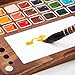 MEEDEN Watercolor Paint Set - Luxury 27 Color Collection with Black Walnut Case, Natural Squirrel Hair Brushes & Artist Grade Paints, Perfect Travel Watercolor Kit for Artists & Beginners.