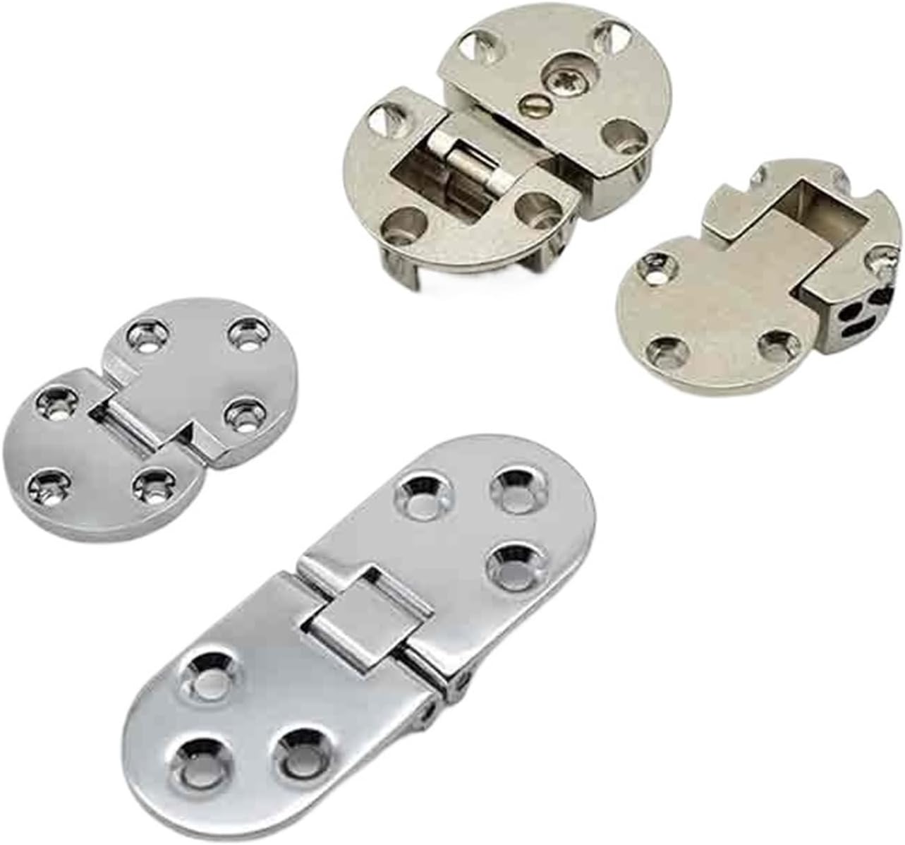 90 Degree Rotating Folding Table Hinge Down Flap Door 180 Degree Supporting Table Hinge Semi Circular Flap Hidden Hinge 1Pcs(XK503-1W)